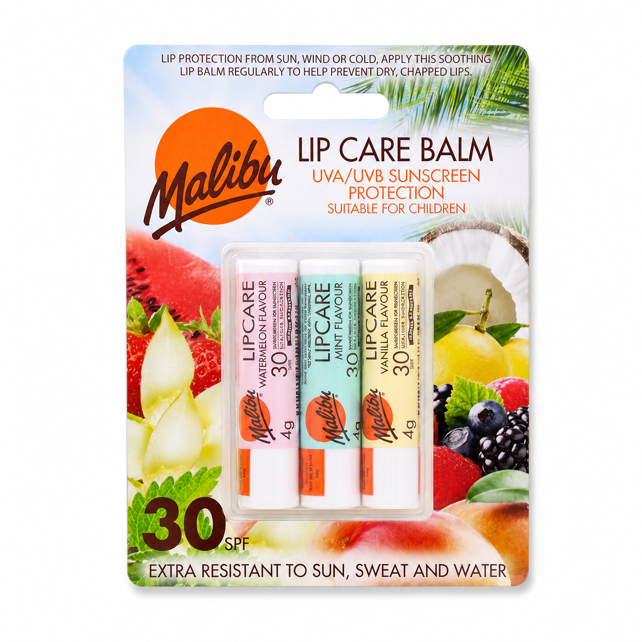 Malibu Lip Care Balm Spf30 Trio
