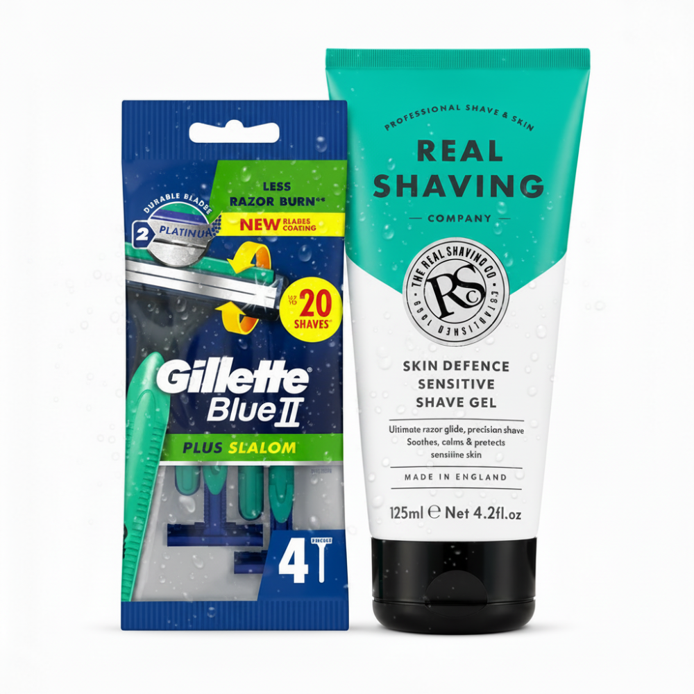Real Shaving Skin Shave Gel and Razor Set