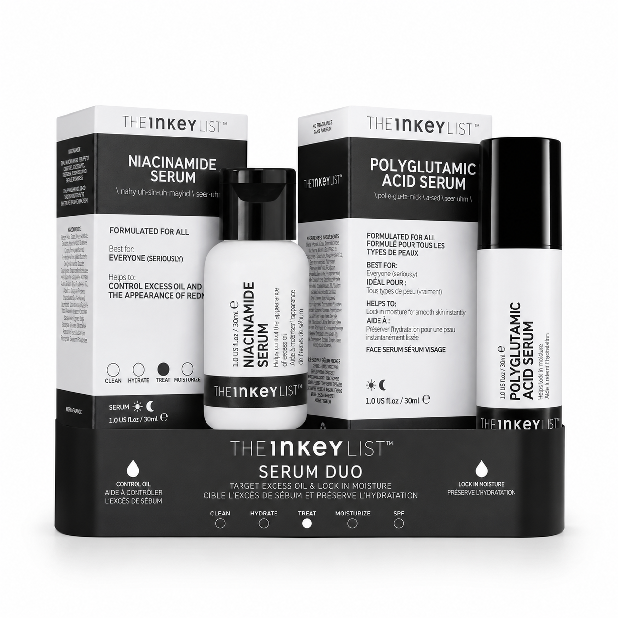 Inkey List Polyglutamic Acid Serum & Niacinamide Serum Bundle