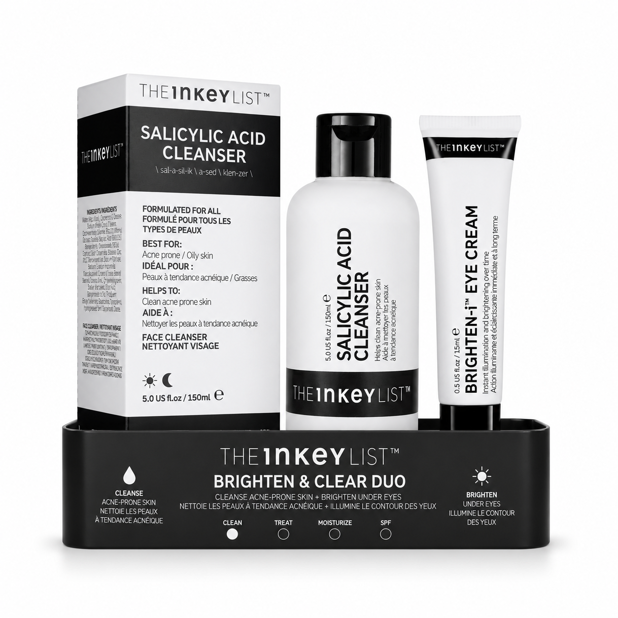 Inkey List Salicylic Acid Cleanser & Brightening-i Eye Cream Bundle