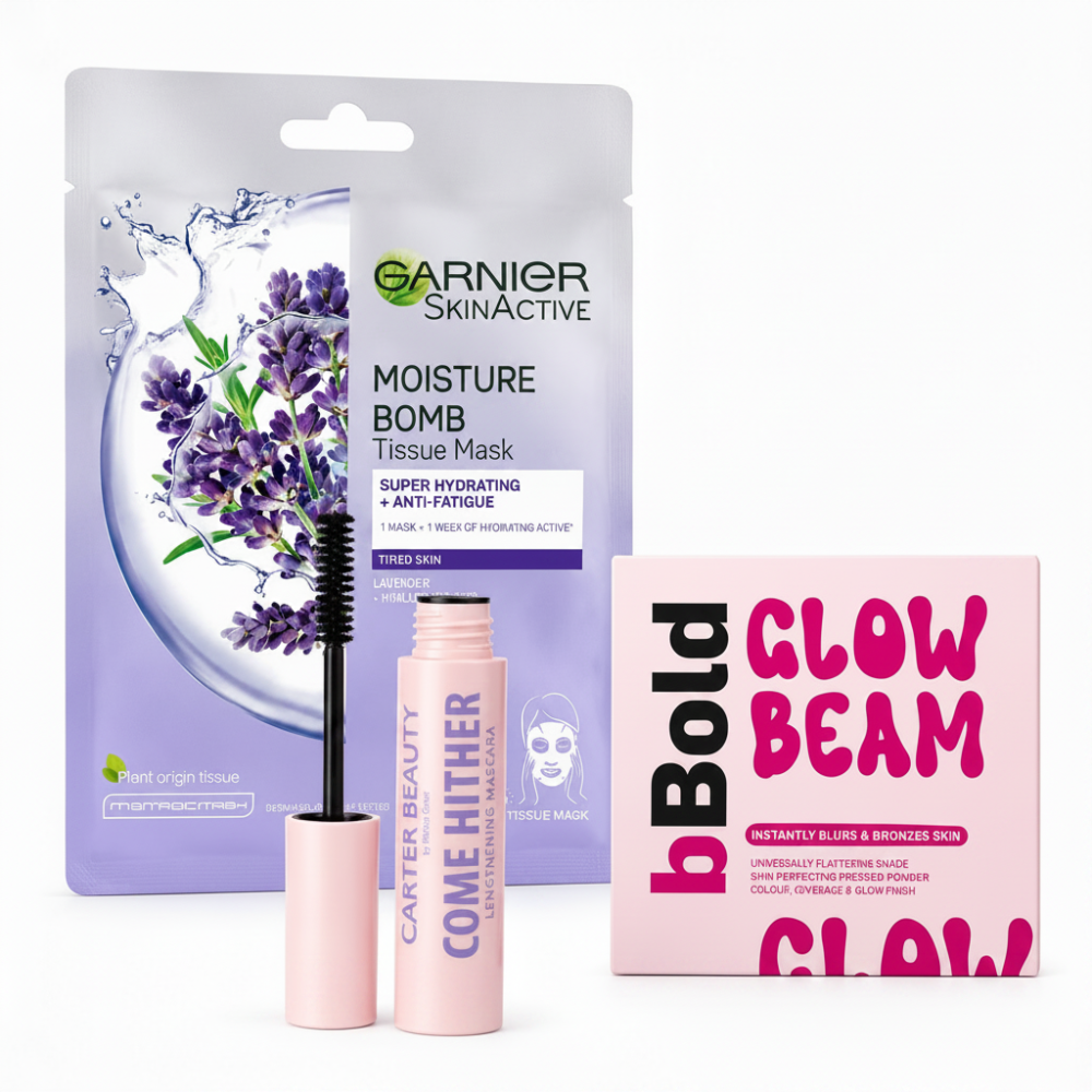 bBold Illuminating Bronzer + Mascara + Garnier Face Mask Bundle