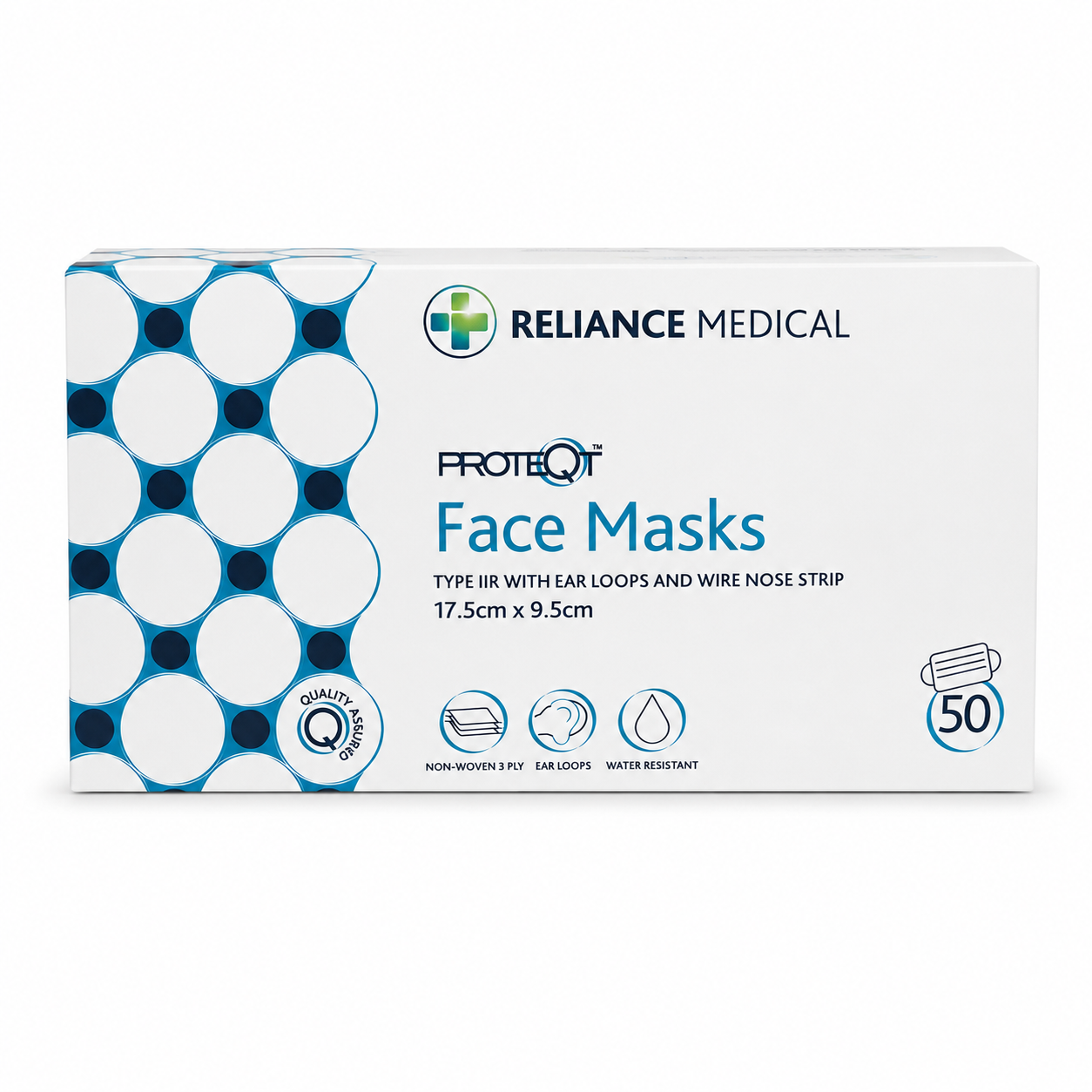Reliance Face Mask 17.5cm x 9.5cm - 50pk