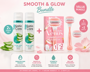 Venus Spa Breeze Razor Set & Gillette Shaving Gel Bundle