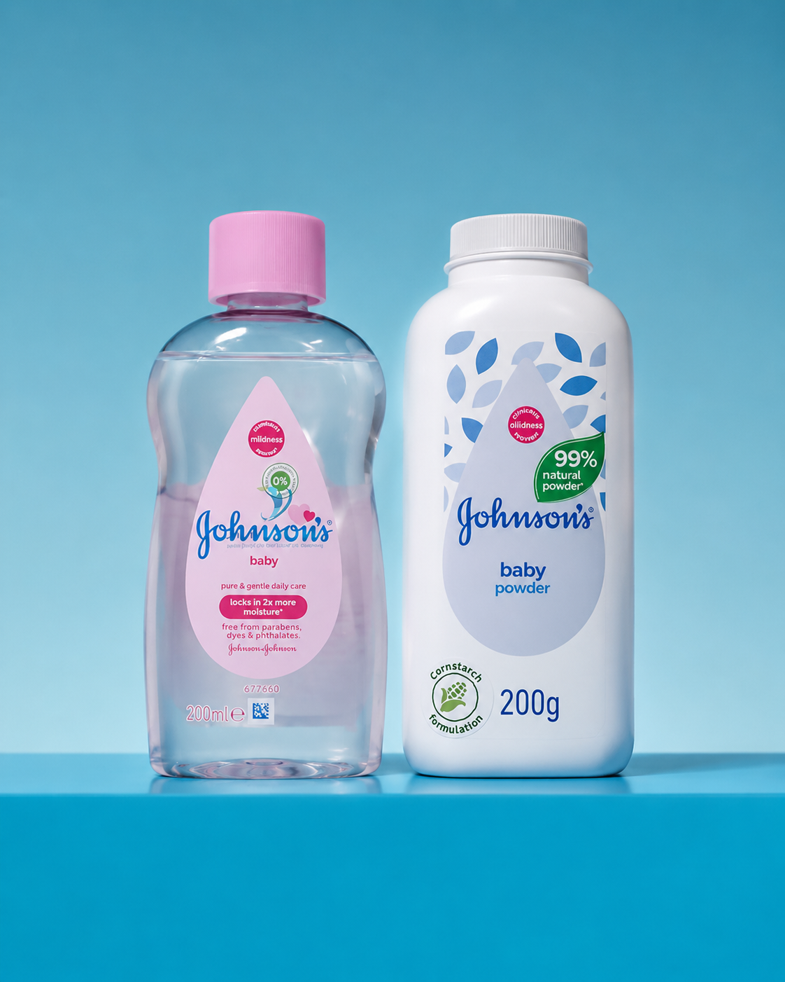 Johnson's Baby Powder &  Baby Oil Bundle