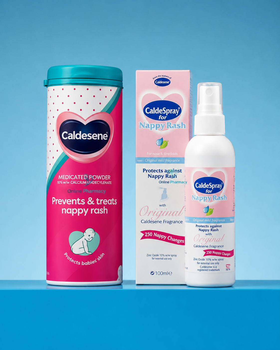 Caldespray Zinc Oxide Nappy Rash Spray & Caldesene Medicated Powder Bundle