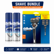 Gillette ProGlide Razor + 7 Blades & Gillette Shave Gel Bundle