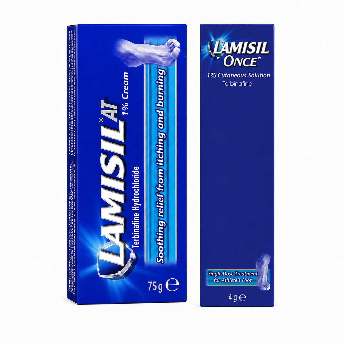 Lamisil AT 1% Cream & Lamisil Once Terbinafine Solution Bundle