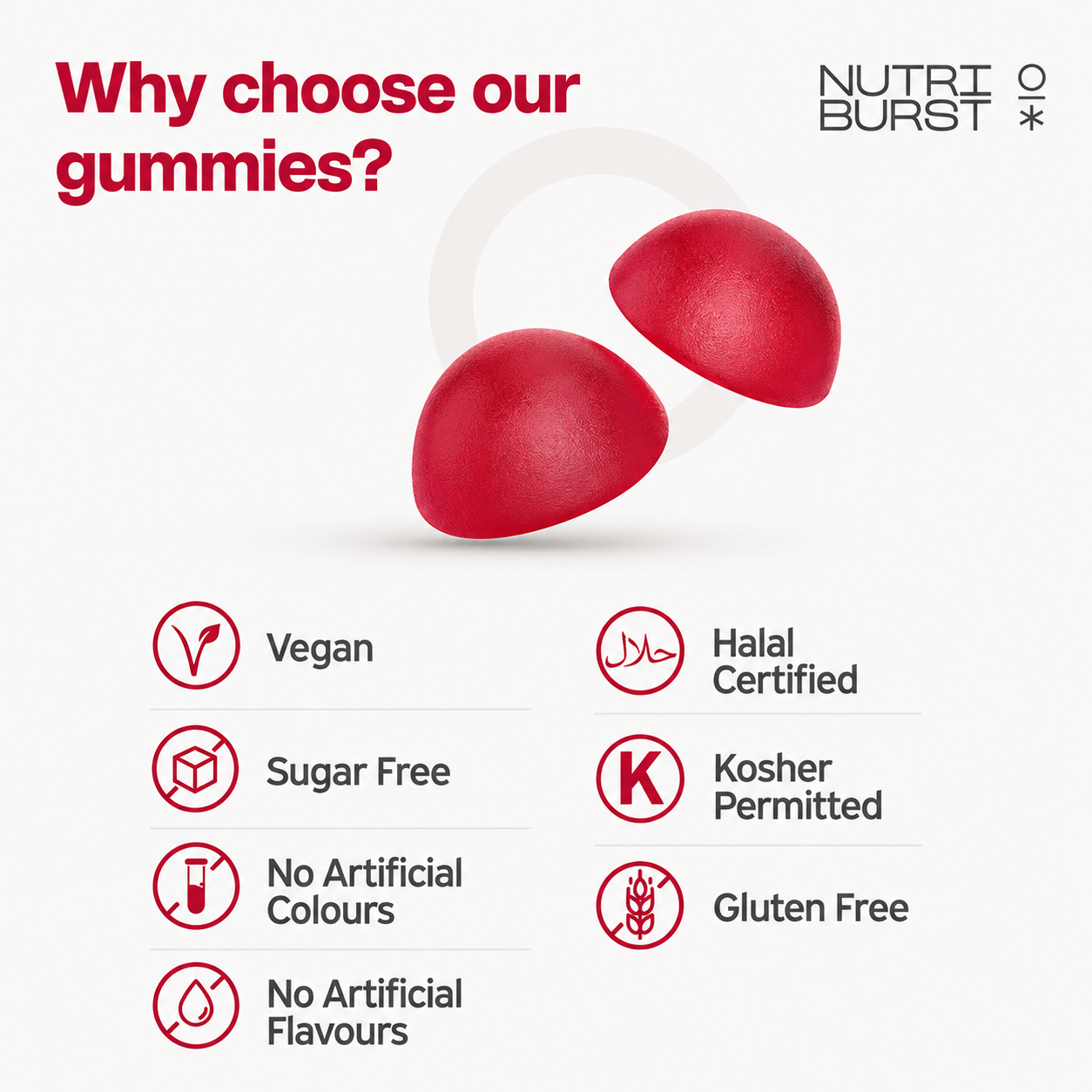 Nutriburst Hair Skin & Nails - 60 Gummies