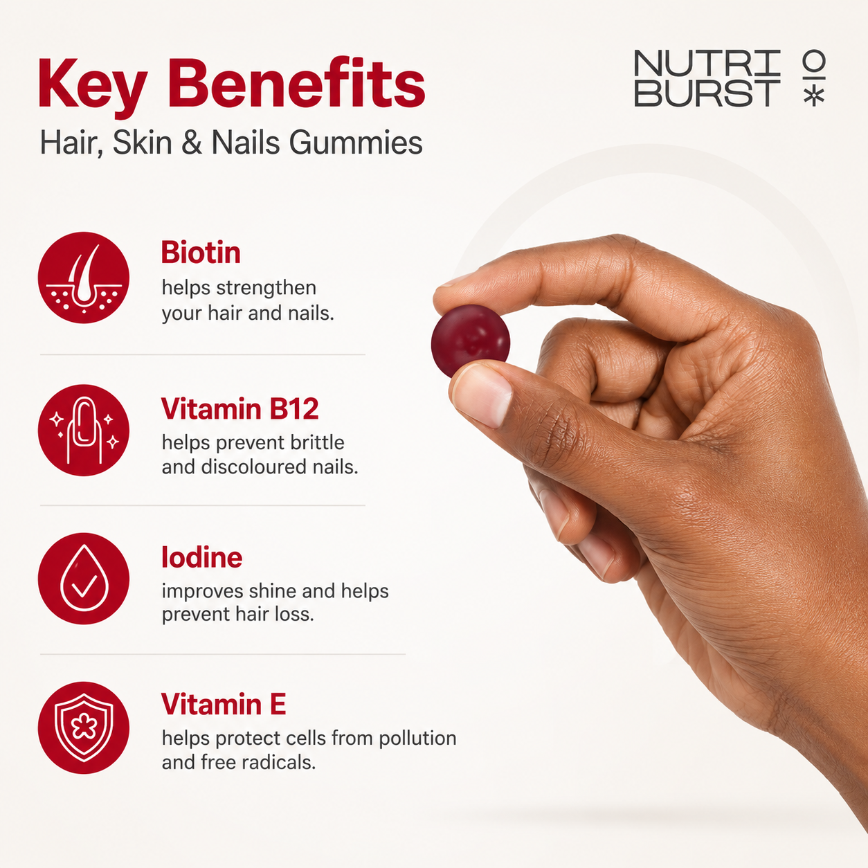 Nutriburst Hair Skin & Nails - 60 Gummies