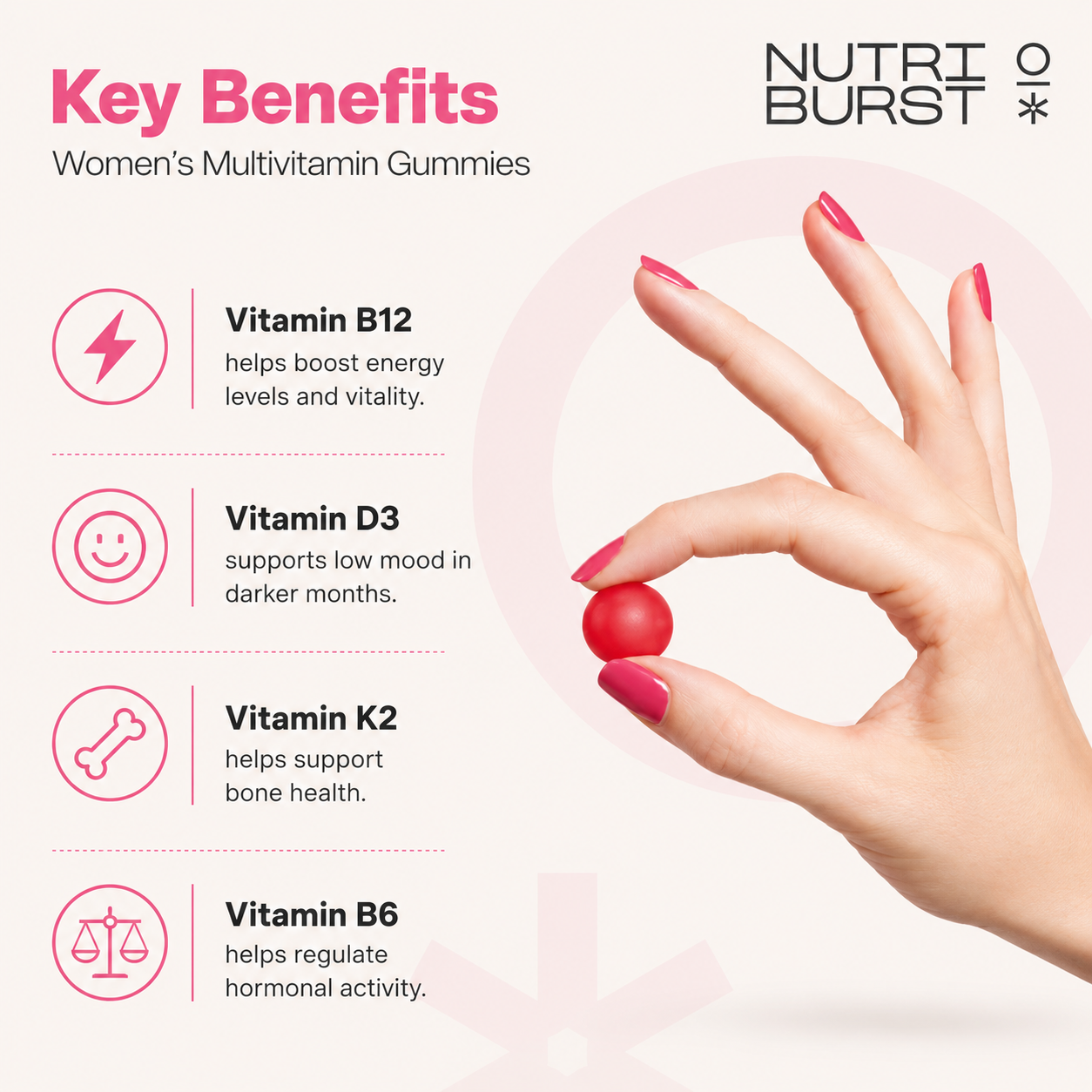 Nutriburst Womens Multivitamin - 60 Gummies