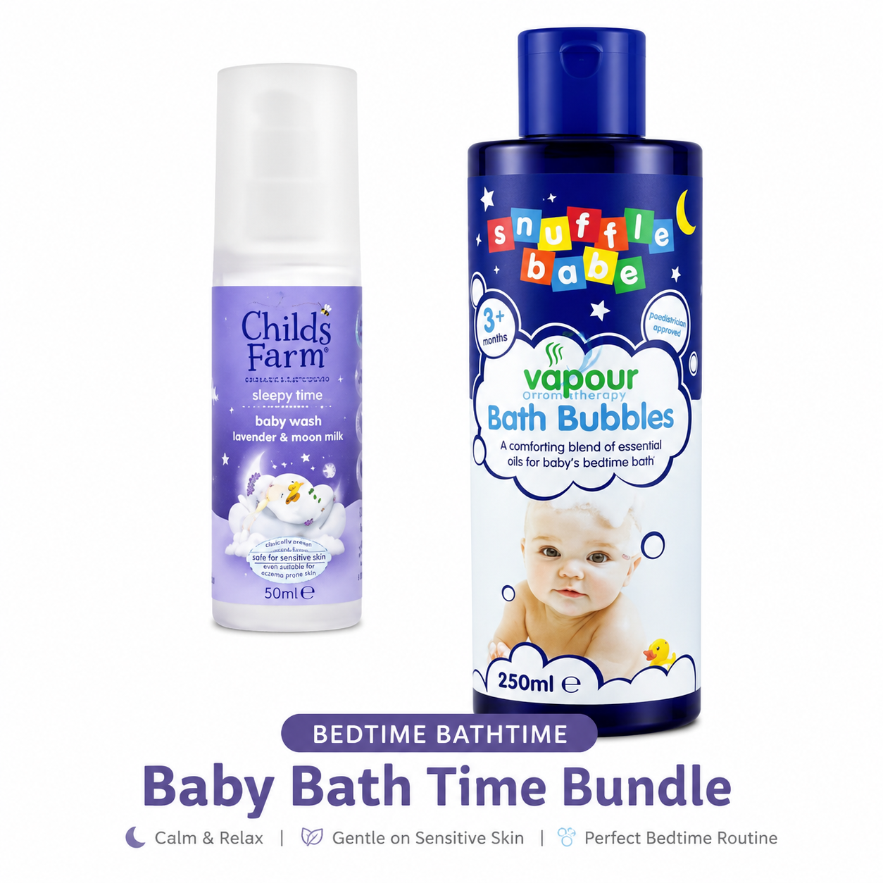 Snuffle Babe Bath Bubbles & Childs Farm Sleep Mist Scent Bundle