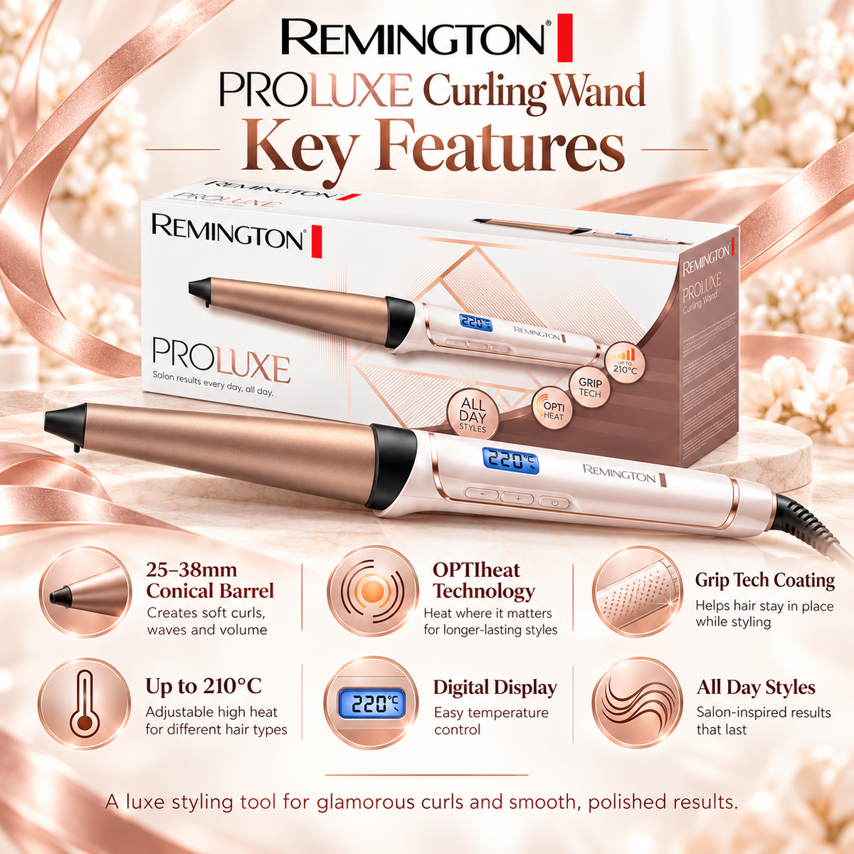 Remington PROluxe Curling Wand