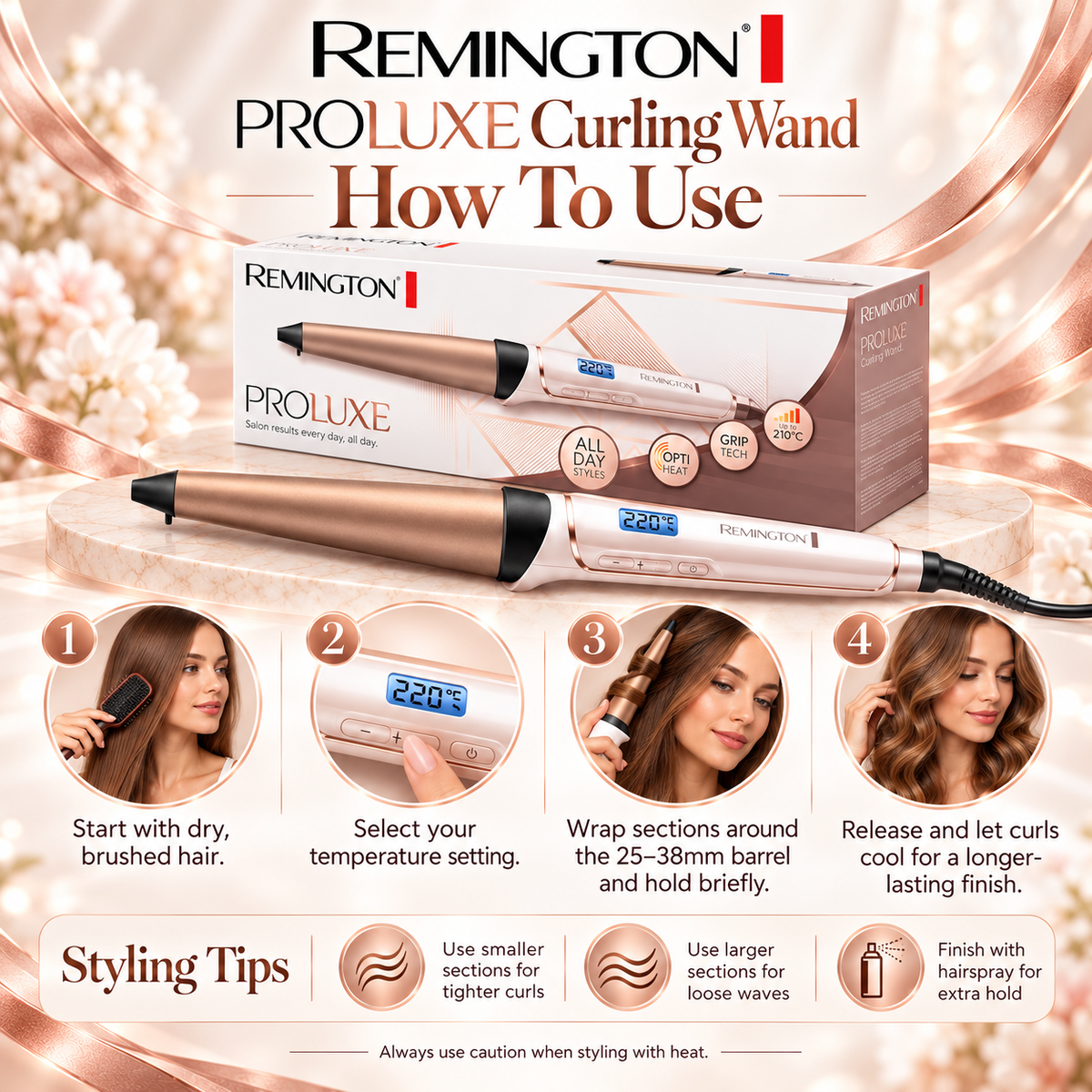 Remington PROluxe Curling Wand