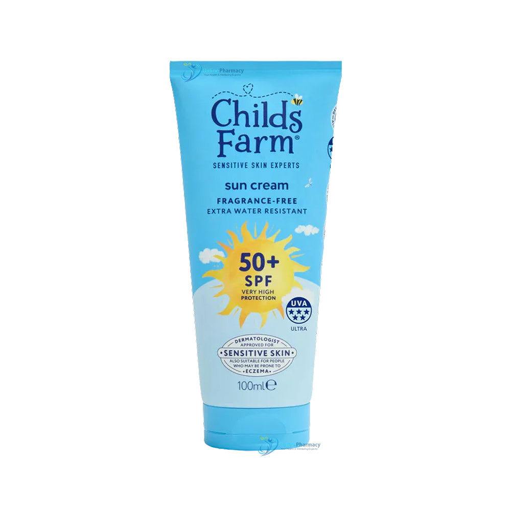 Childs Farm Sun Cream Lotion Tube Fragrance Free SPF50+ 100ml