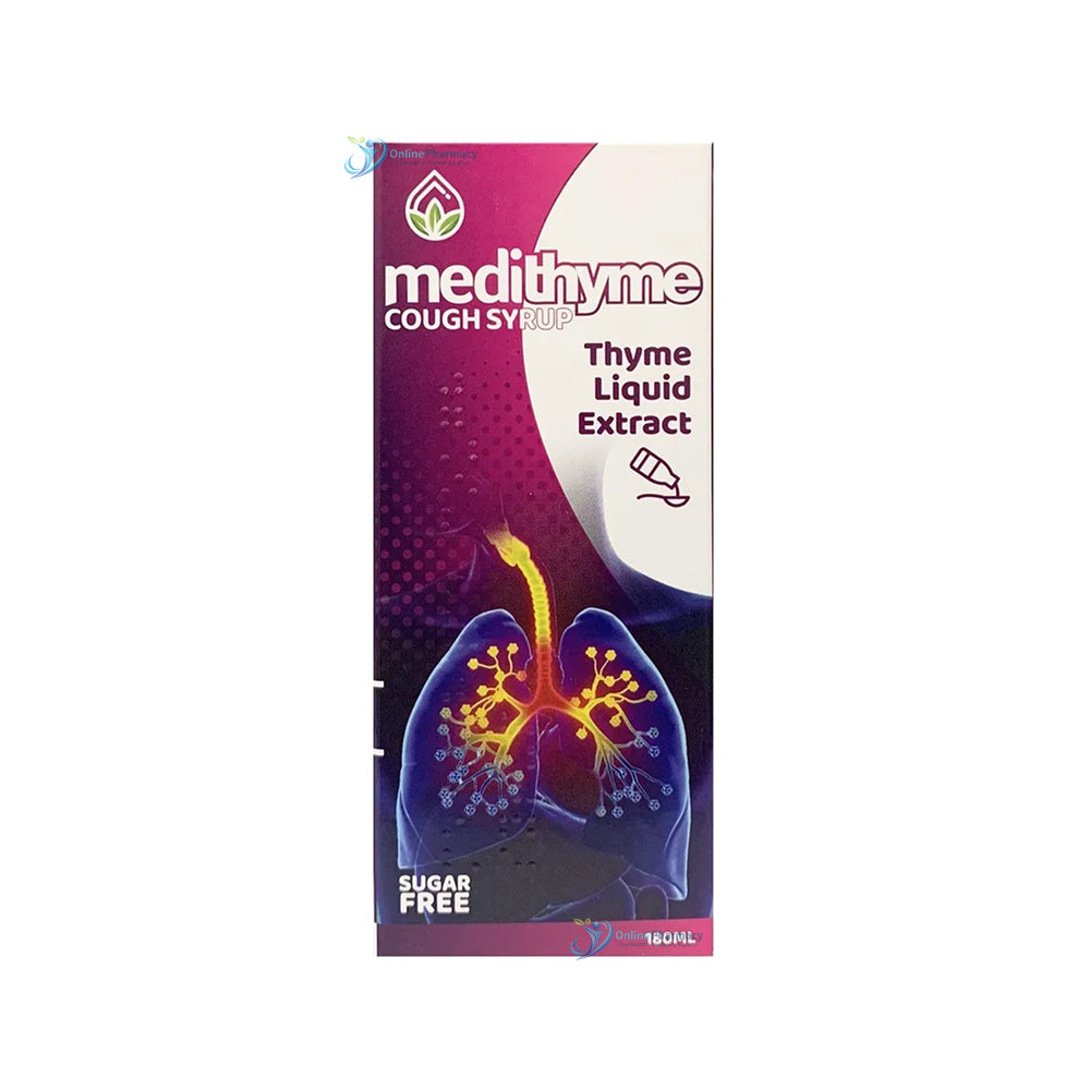 Clonmedica Medithyme Thyme Liquid Extract Sugar Free Cough Syrup 180ml