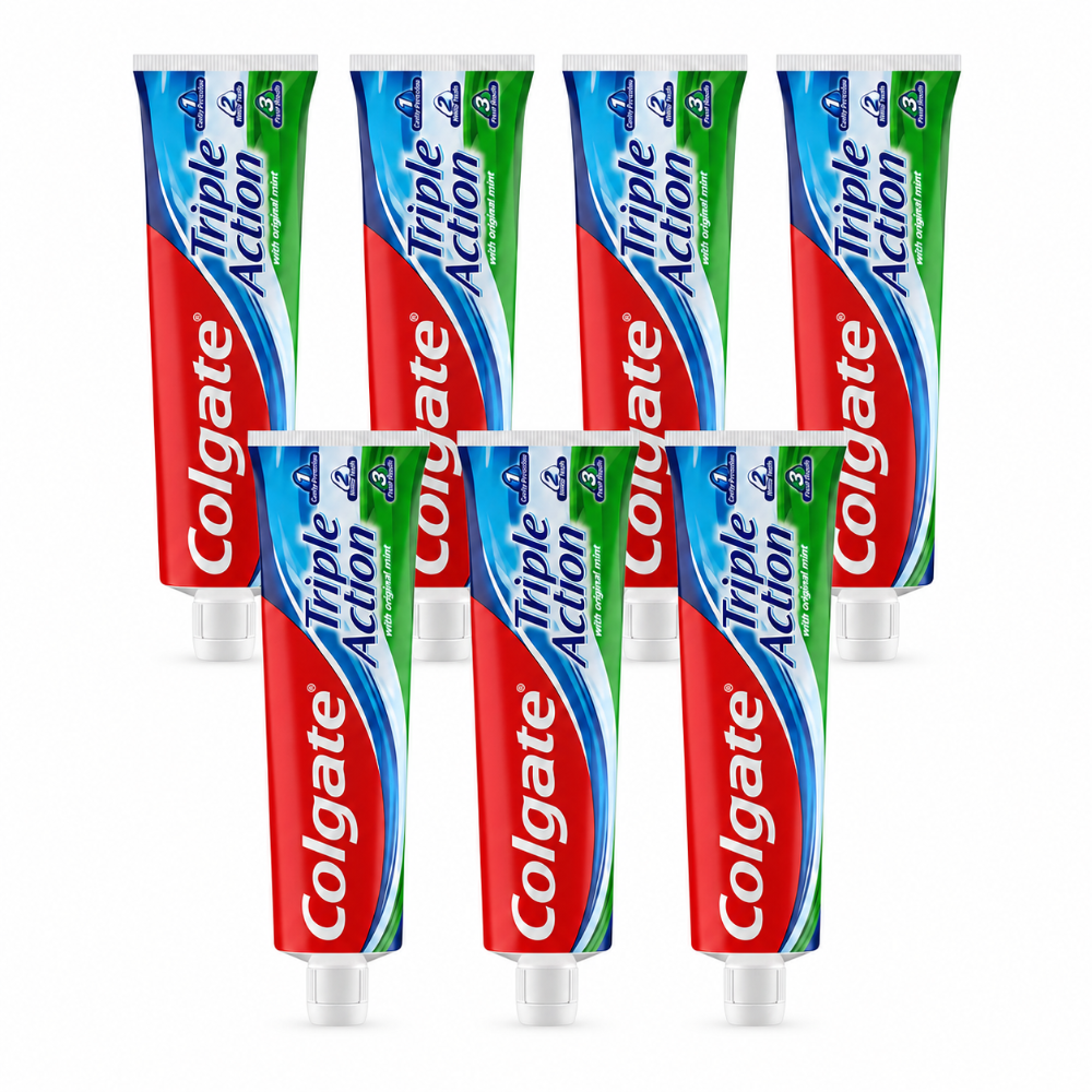 Colgate Triple Action Toothpaste - 50ml x 7 Pack