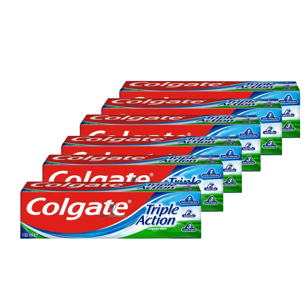 Colgate Triple Action Original Mint - 100ml x 6 Pack