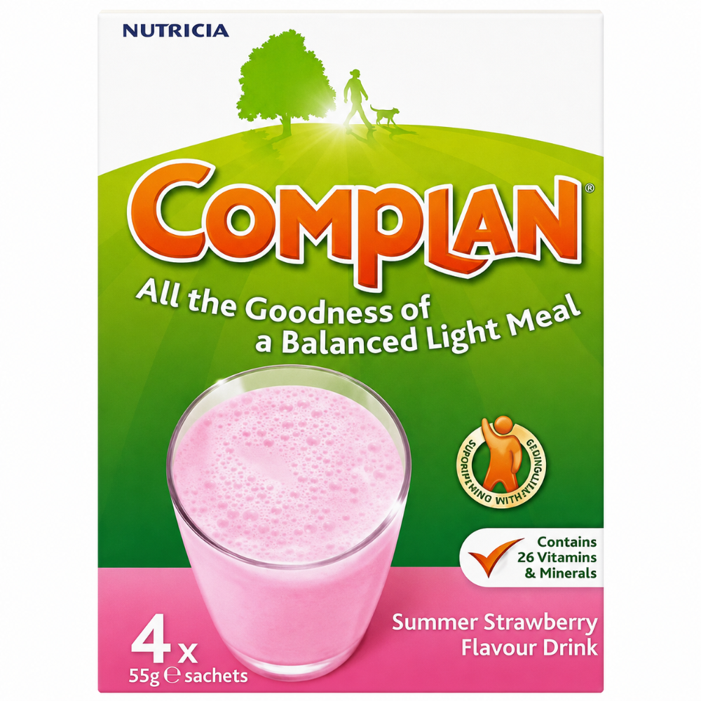 Complan Nutritional Drink Strawberry - 4 x 55g Sachets