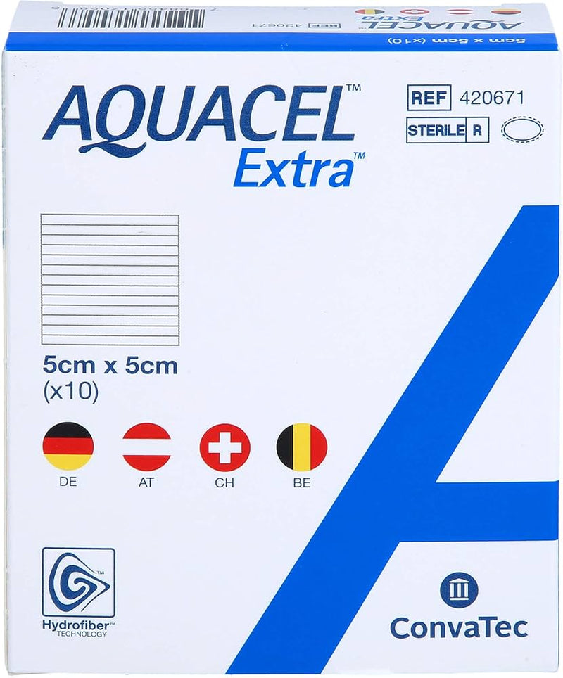 Convatec Aquacel Extra Dressings 5cm x 5cm - 10 Pack