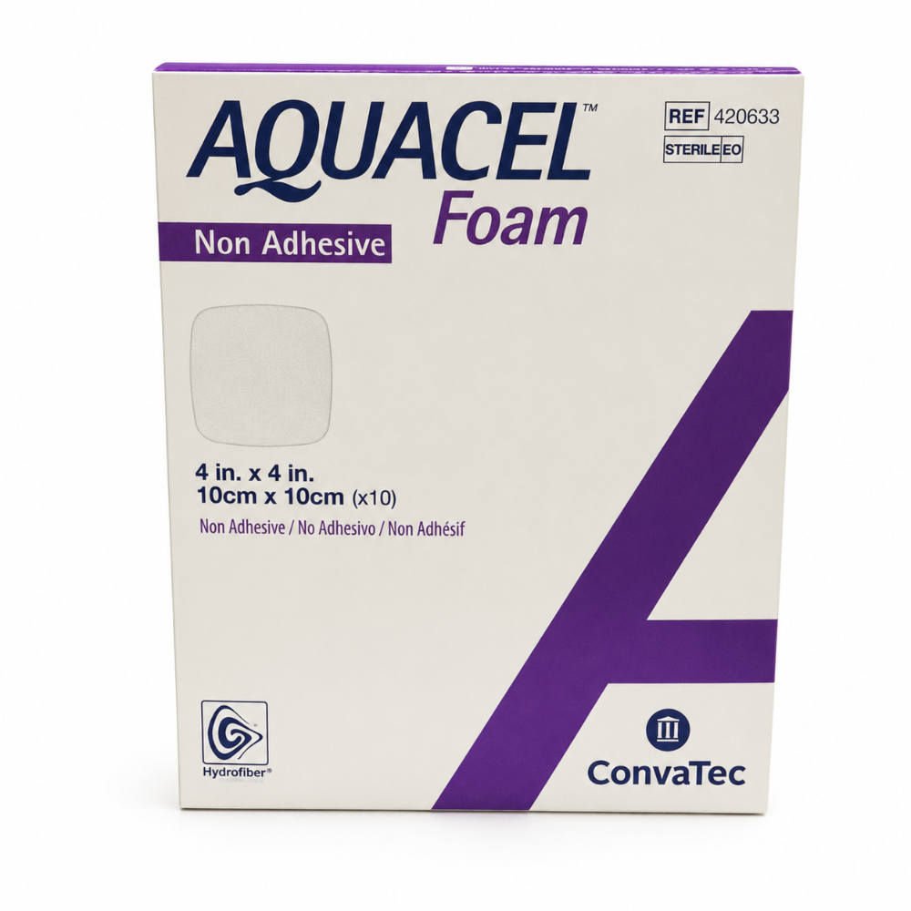 Convatec Aquacel Foam Non Adhesive Dressings 10cm x 10cm - 10 Pack