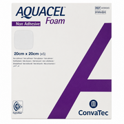 Convatec Aquacel Foam Non Adhesive Dressings 20 cm x 20cm - 5 Pack