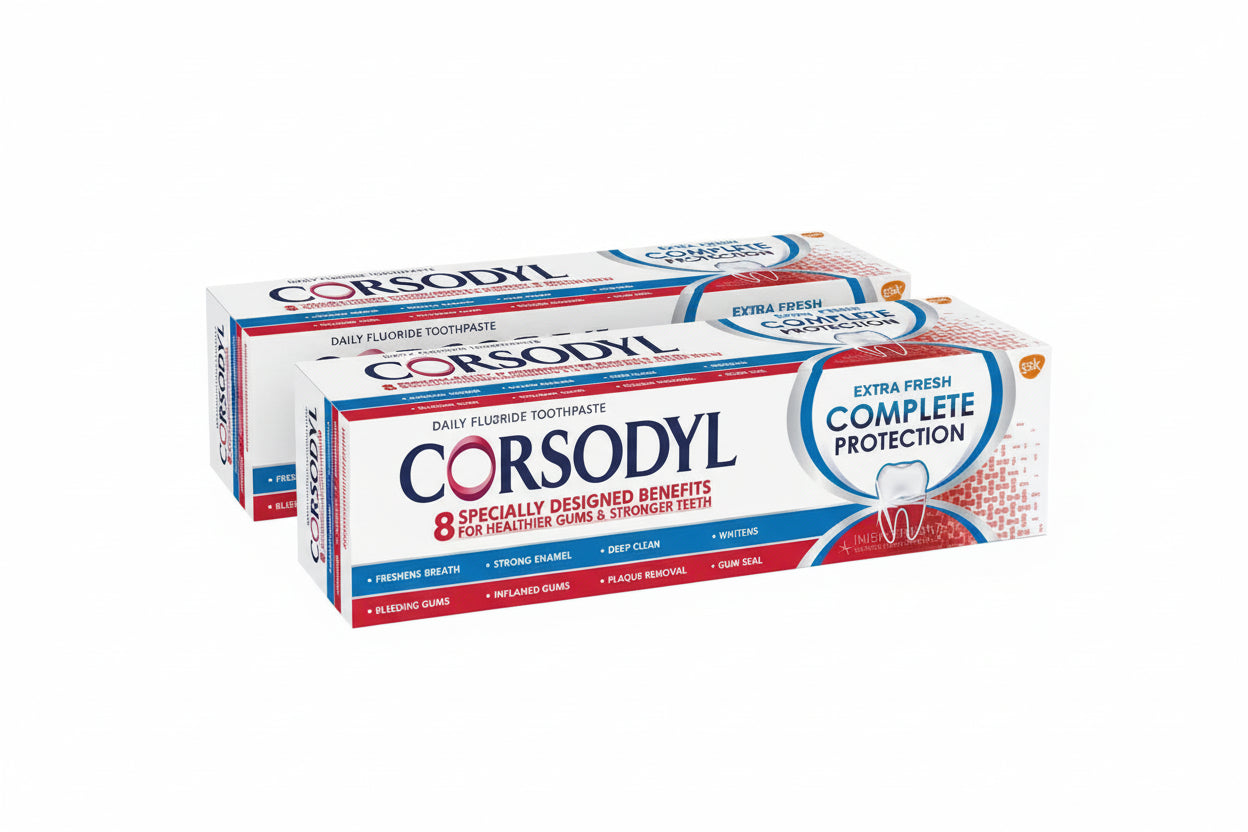 Corsodyl Complete Extra Fresh Toothpaste - 75ml x 2