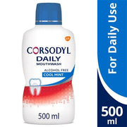 Corsodyl Daily Cool Mint Alcohol Free Mouthwash - 500ml