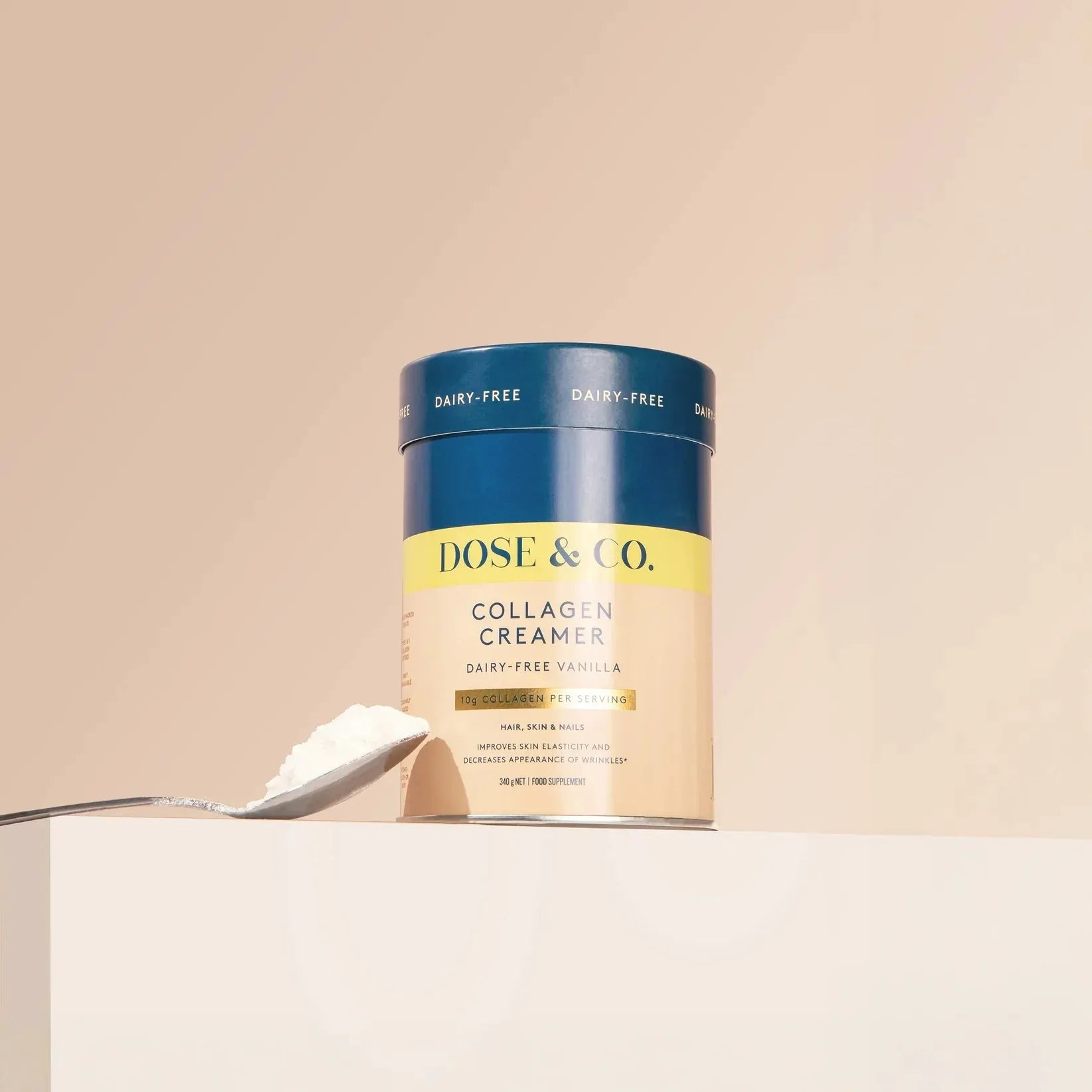 Dose & Co Dairy-Free Collagen Creamer - Vanilla 340g