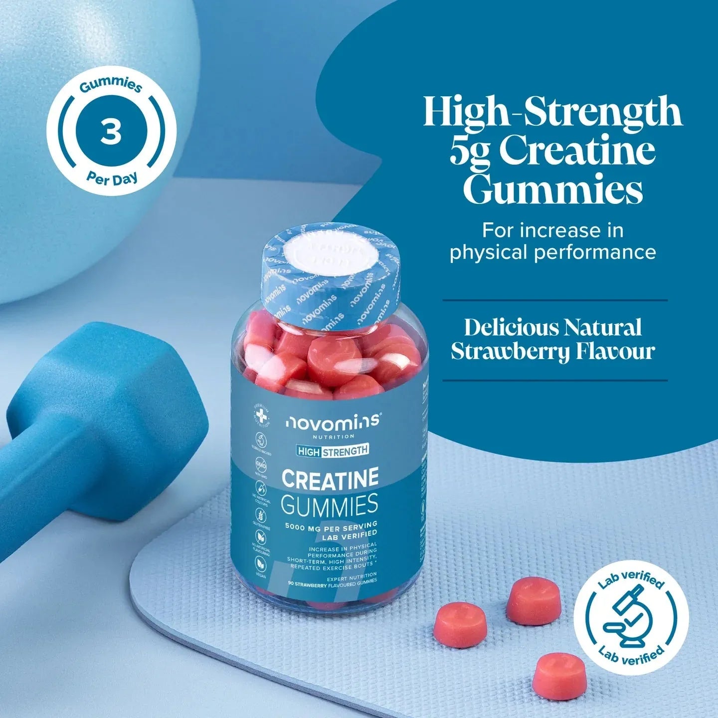 Novomins Creatine Gummies - 90 Pack