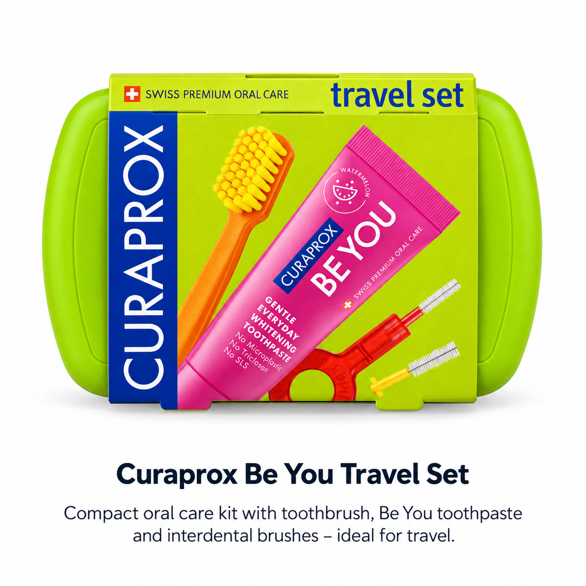 Curaprox Be You Travel Set – Watermelon Toothpaste & Oral Care Kit