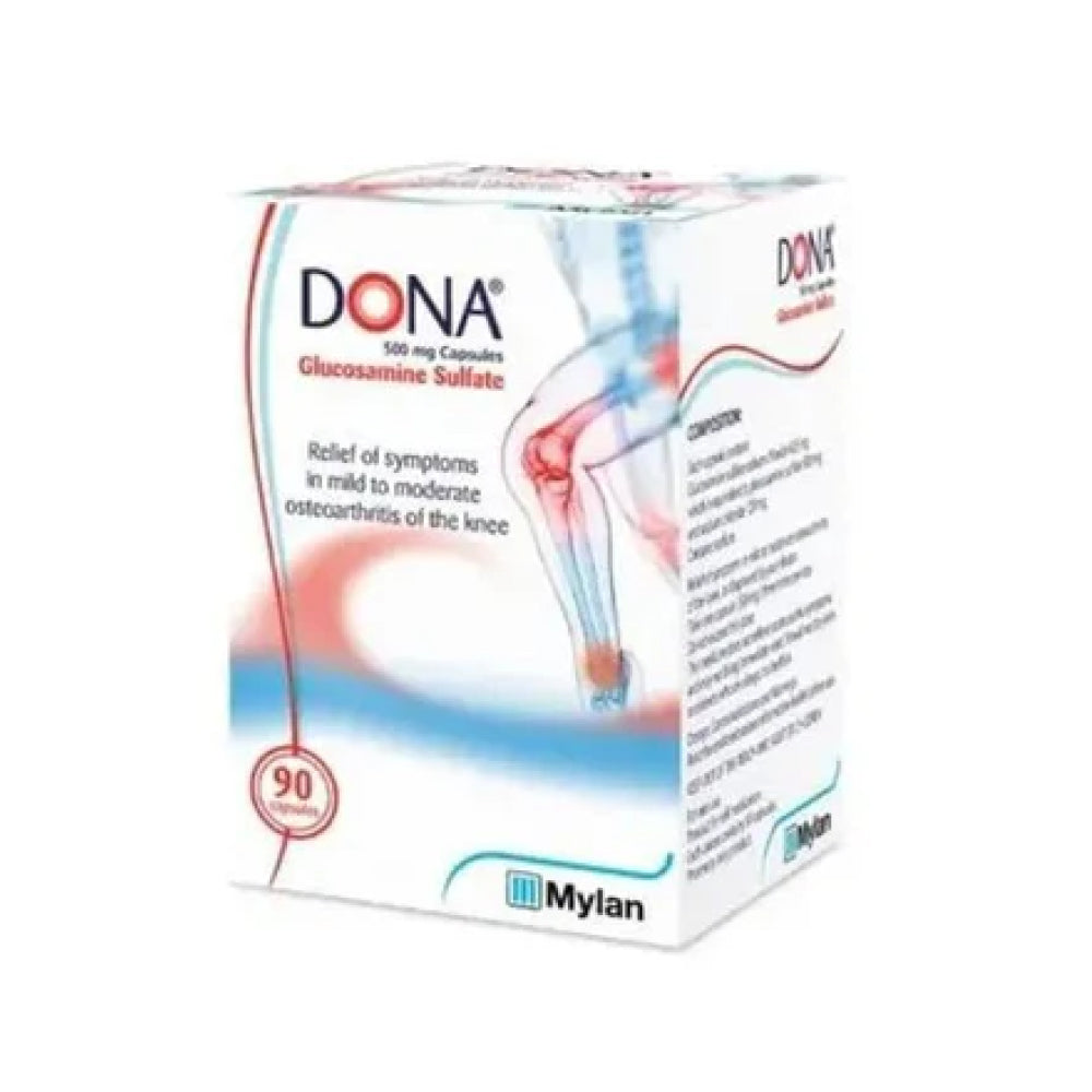 DONA Glucosamine Sulfate 500mg Capsules - 90 Pack