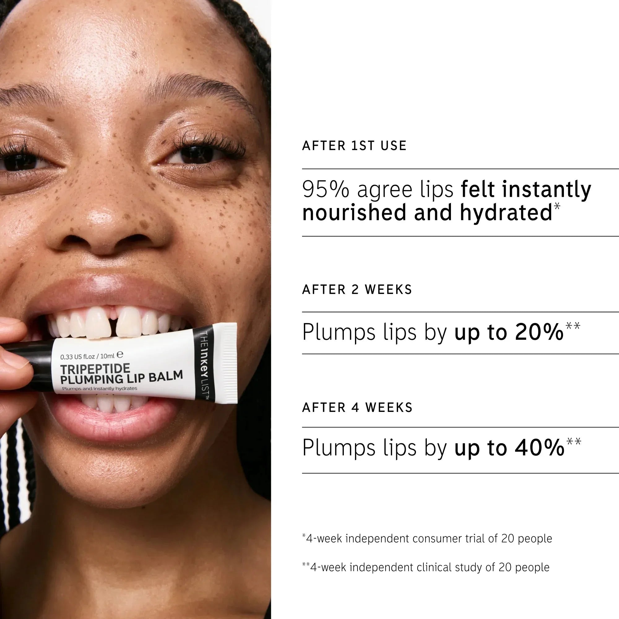 The Inkey List Tripeptide Plumping Lip Balm Clear Tint - 10ml