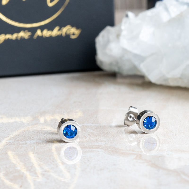 Birthstone Magnetic Stud Earrings 12 Birthstones Magnetic Mobility
