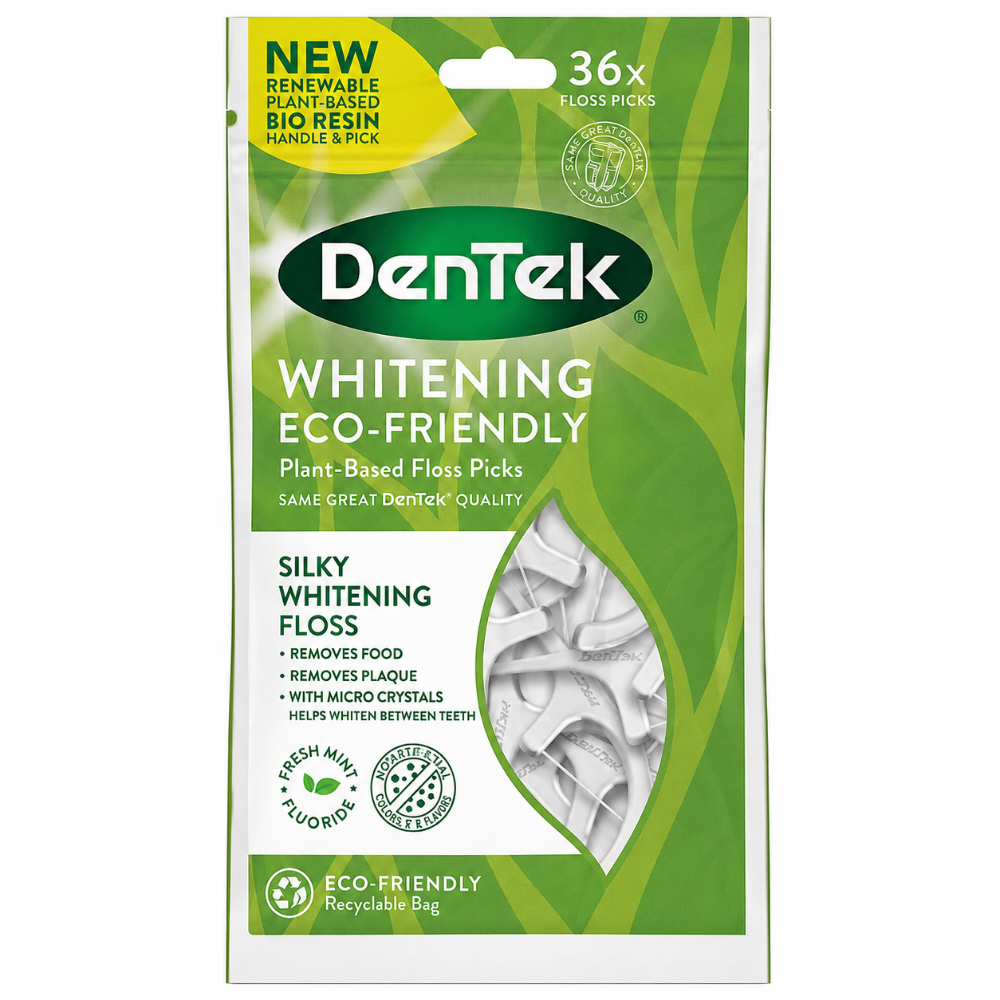 Dentek Eco-Friendly Whitening Floss Picks - 36 Pack