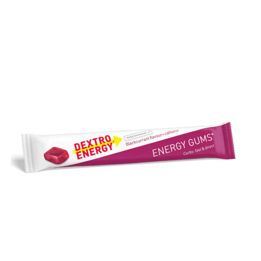 Dextro Energy Gums Blackcurrant Flavour + Caffeine - 45g (Expiry 30/06/2026)