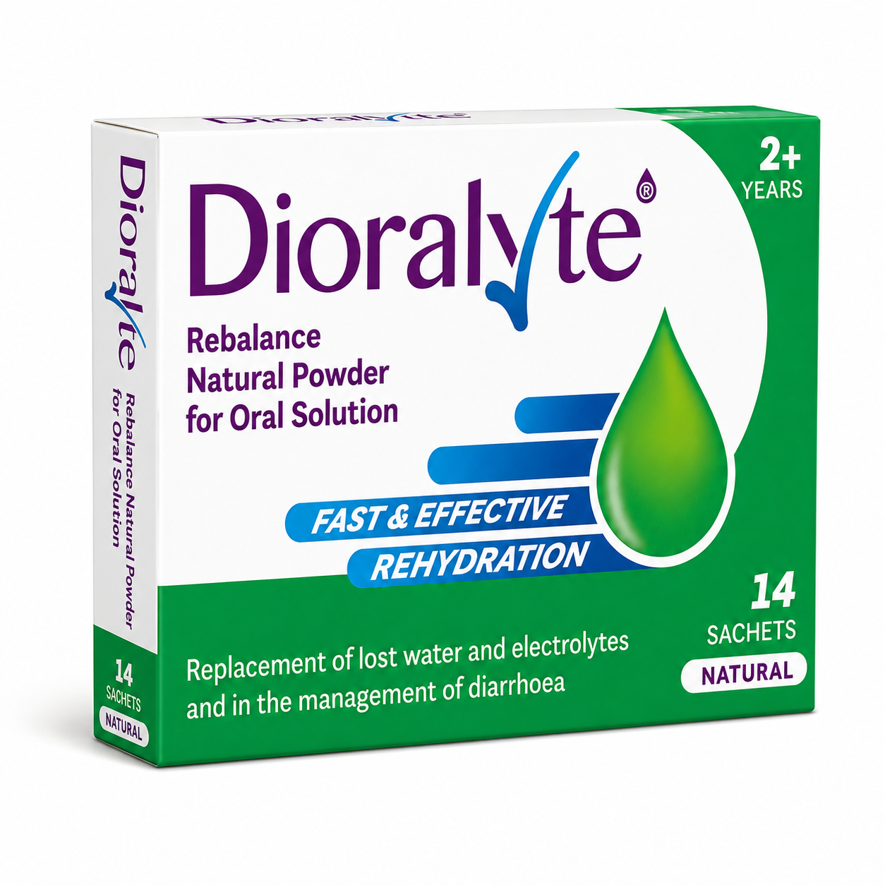 Dioralyte Rebalance Natural Sachets - 14 Pack