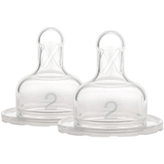 Dr Brown's Options+ Level 2 Wide Neck Twin Pack Teats 3 Months +