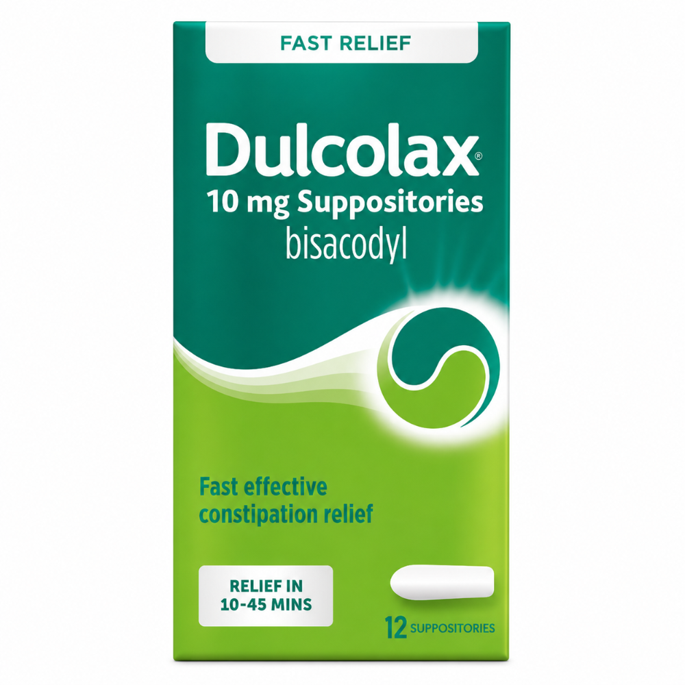 Dulcolax 10mg Bisacodyl Suppositories 12 Pack
