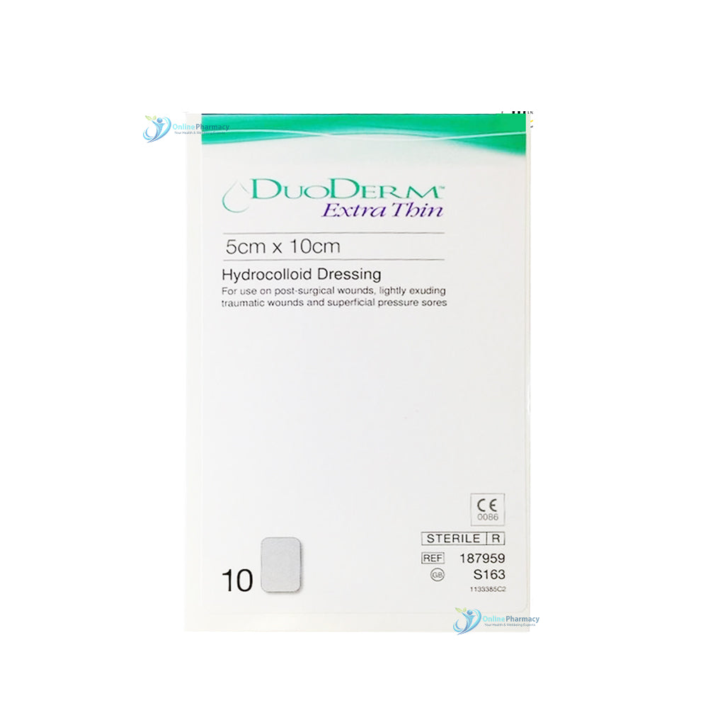 Duoderm Extra Thin Hydrocolloid Dressings S163 5cm x 10cm - 10 Pack