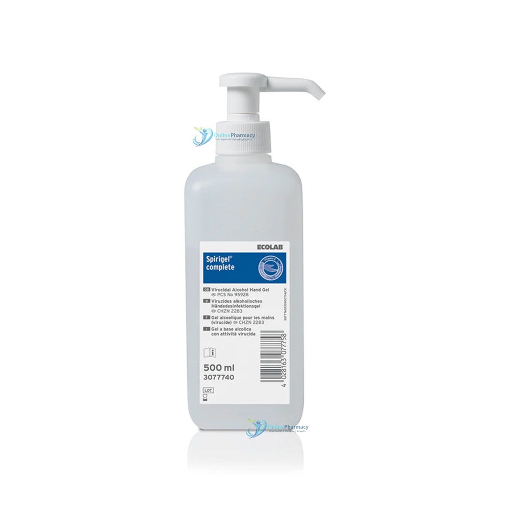 Ecolab Spirigel Plus Alcohol Hand Gel Pump - 500ml