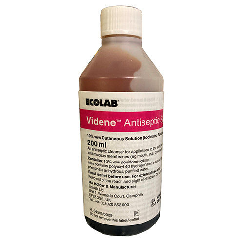 Ecolab Videne Iodine Antiseptic Solution - 200ml