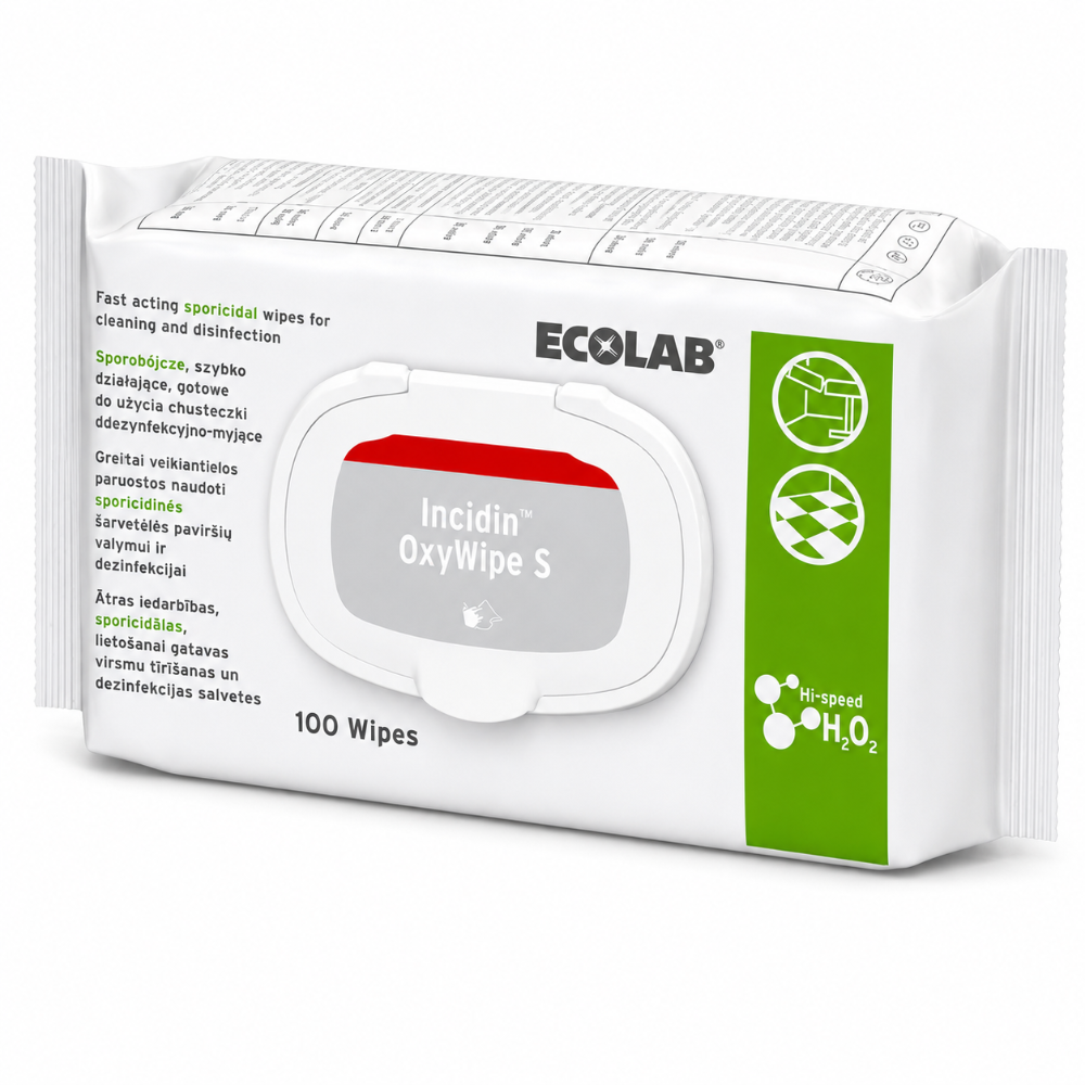 Ecolab Incidin Disinfectant Oxywipes S - 100 Pack