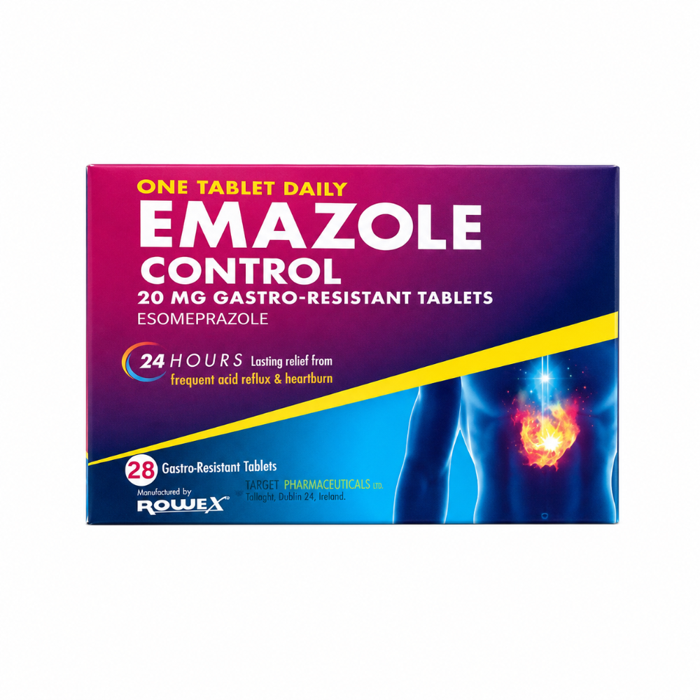 Emazole Control Esomeprazole 20mg Tablets - 7 / 14 / 28 Pack