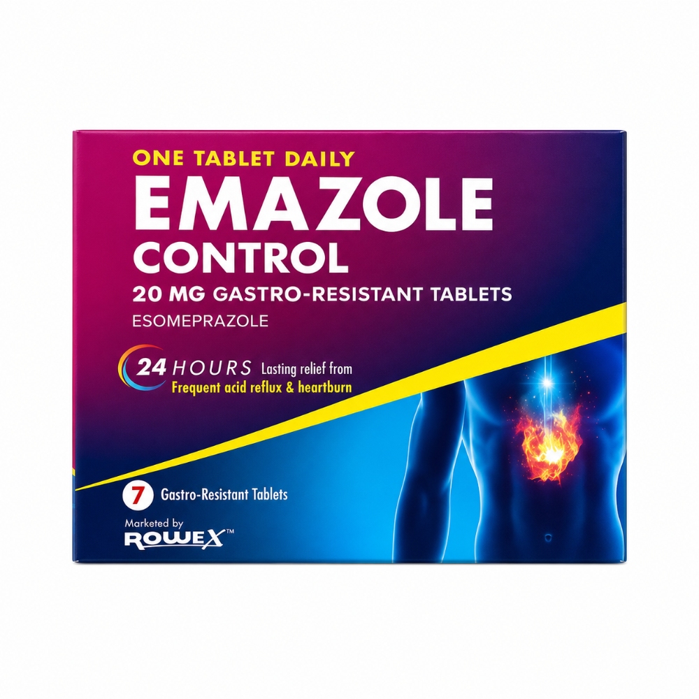 Emazole Control Esomeprazole 20mg Tablets - 7 / 14 / 28 Pack