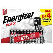 Energizer Max AAA Battery - 6 + 4 Free Bonus Pack