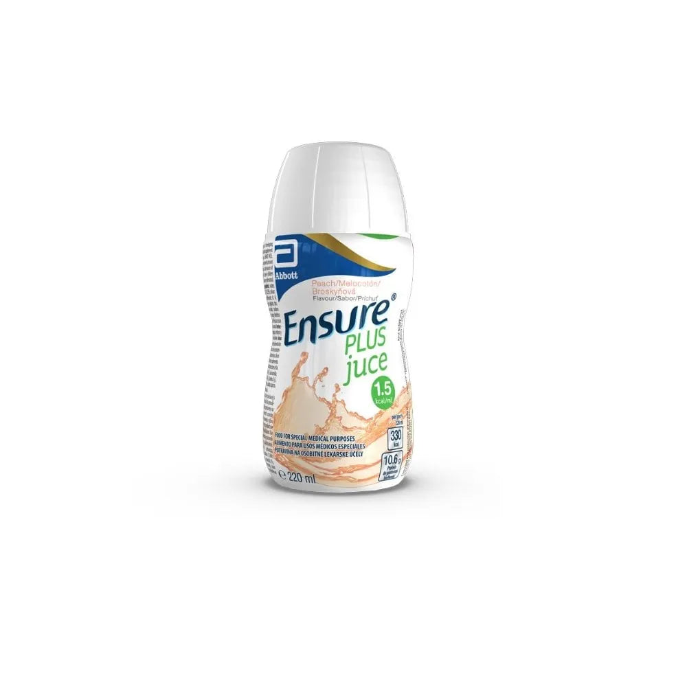 Ensure Plus Juce Peach Nutritional Drinks - 30 x 220ml Crate