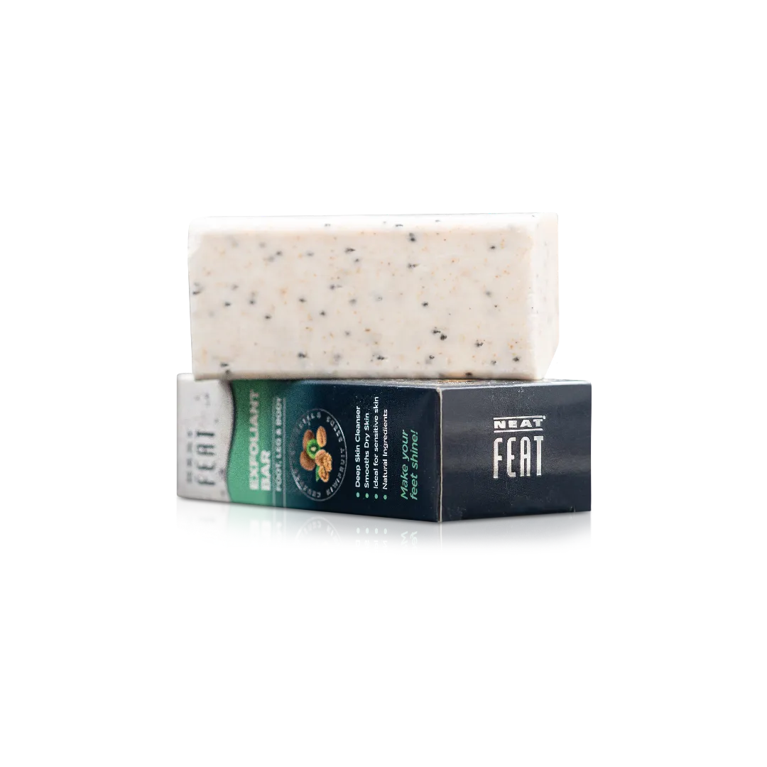 Bar of soap with packaging on a white background