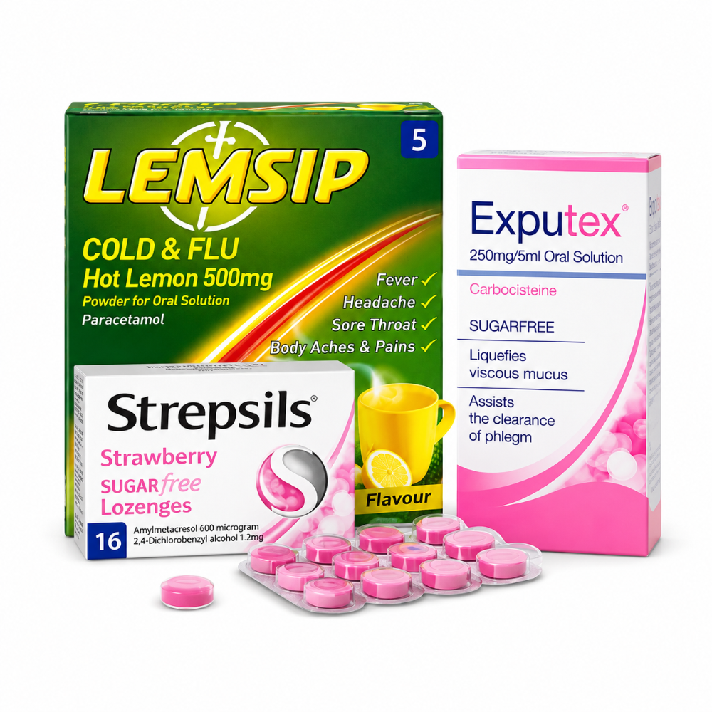 Exputex, Strepsil & Lemsip Bundle