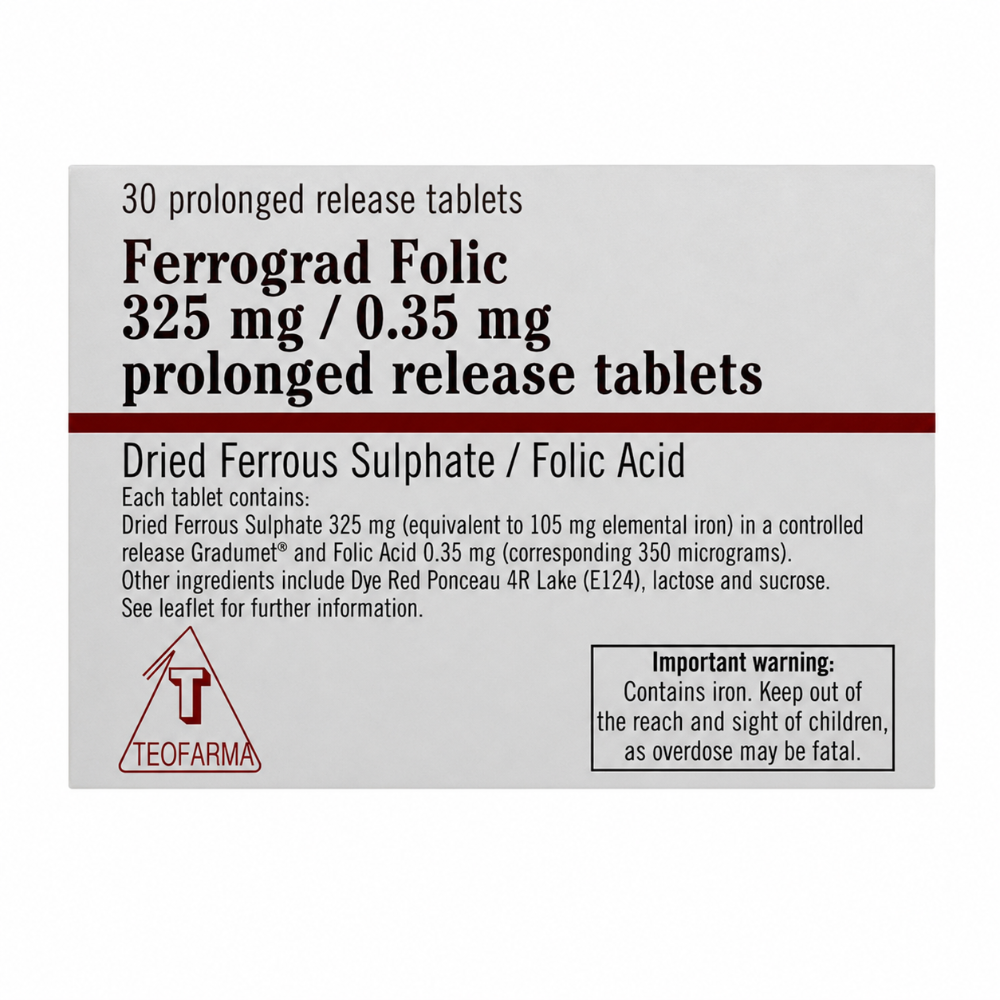 Ferrograd Folic Iron & Folic Acid Tablets - 30 Pack