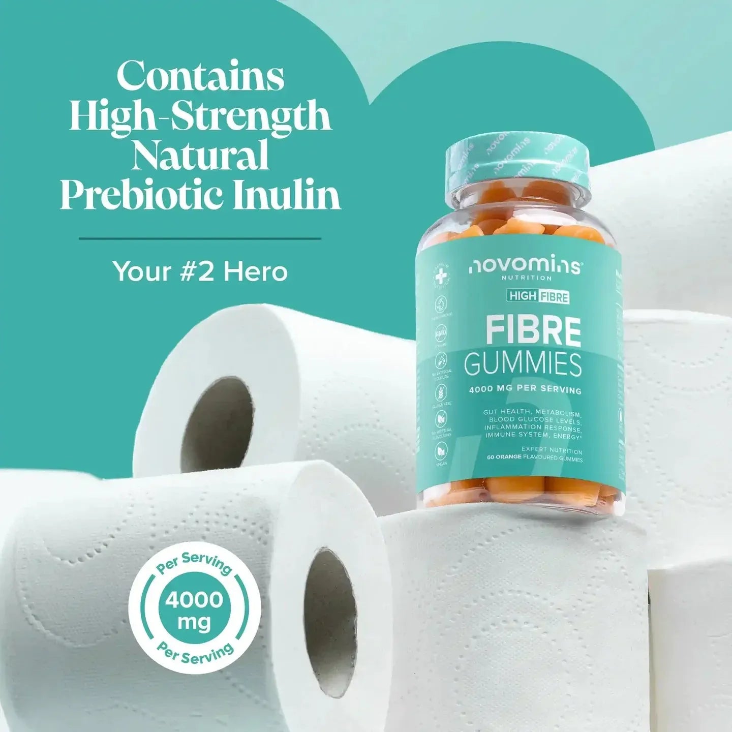 Novomins Fibre Gummies - 60 Pack
